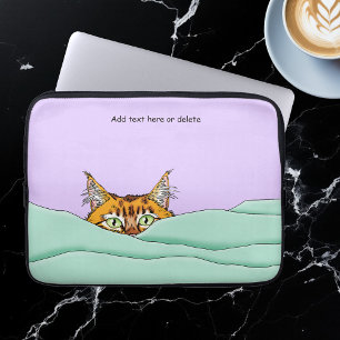 Good Morning Orange Cat Funny Laptop Sleeve