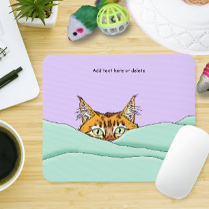 Good Morning Orange Cat Funny Mouse Mat