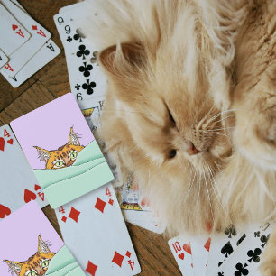 Good Morning Orange Cat Funny Playing Cards