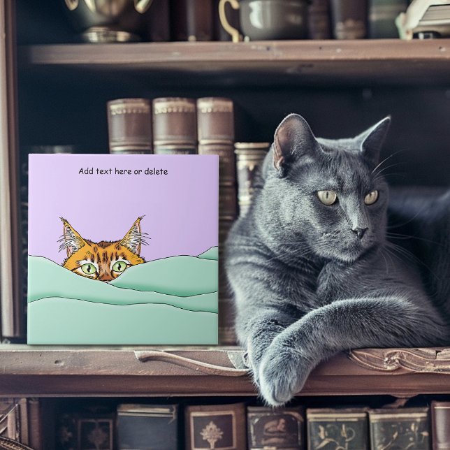 Good Morning Orange Cat Funny Tile (Creator Uploaded)