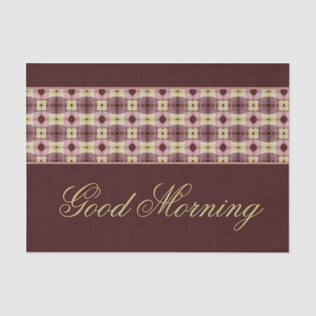 Good Morning Paper Place Mat 25 Piece Set (Front)