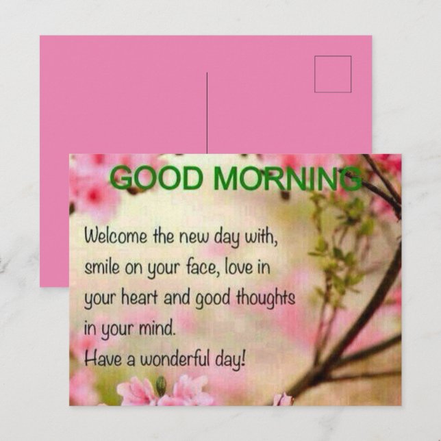 GOOD MORNING POSTCARD (Front/Back)