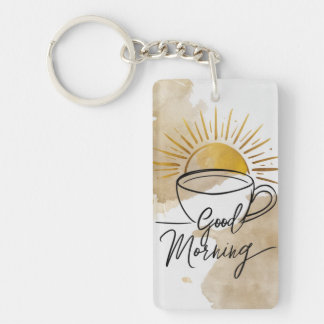 Good Morning Postcard Key Ring