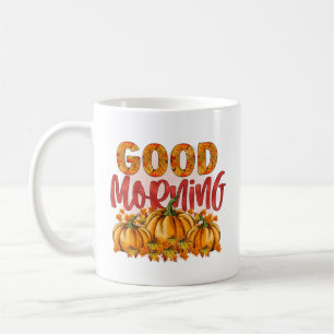 Good morning pumpkin word art coffee mug