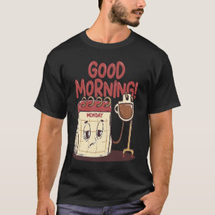 Good Morning Pun Monday Lazy People Caffeine Coffe T-Shirt
