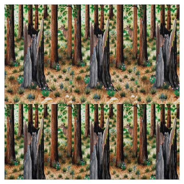 Good Morning Racoon Fabric (Swatch)