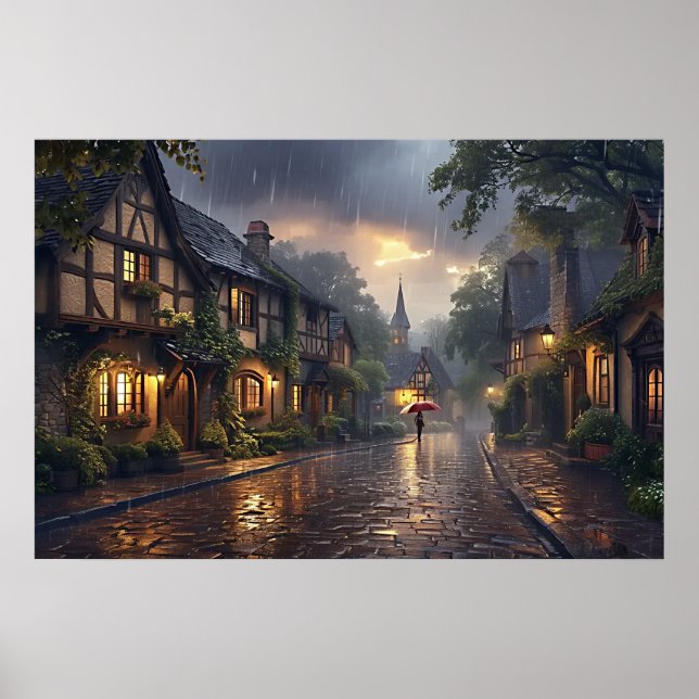 Good morning rainy day poster (Front)