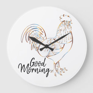 Good Morning Rooster Clock
