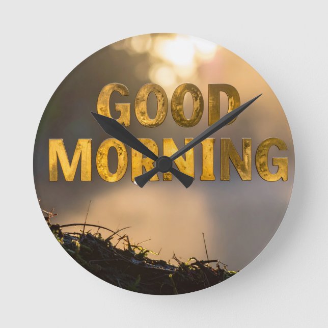Good morning round clock (Front)