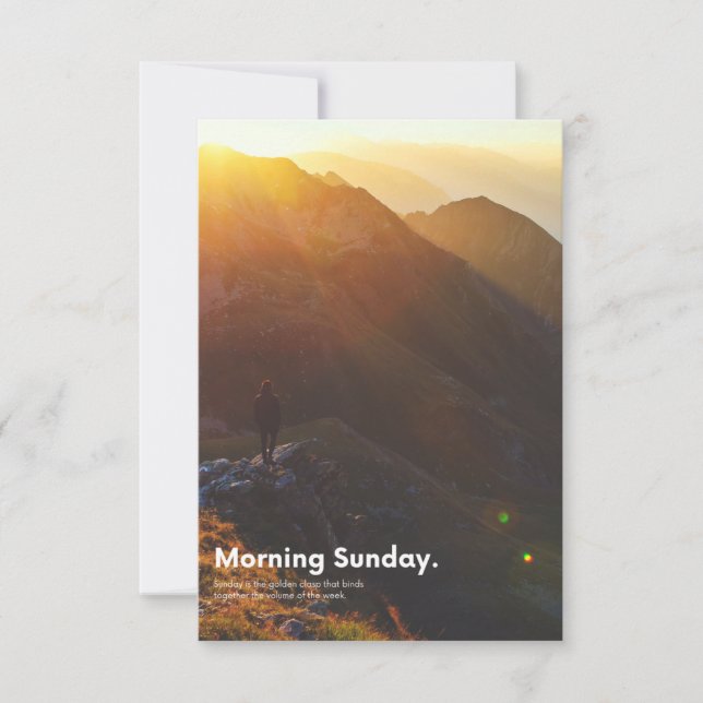 Good-morning Sunday  Thank You Card (Front)