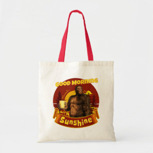 Good Morning Sunshine Bigfoot Coffee Humour Art Tote Bag