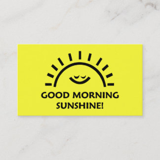 Good Morning Sunshine Business Card