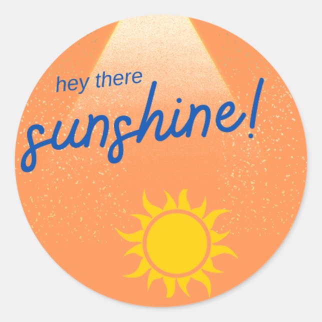 good morning sunshine classic round sticker (Front)
