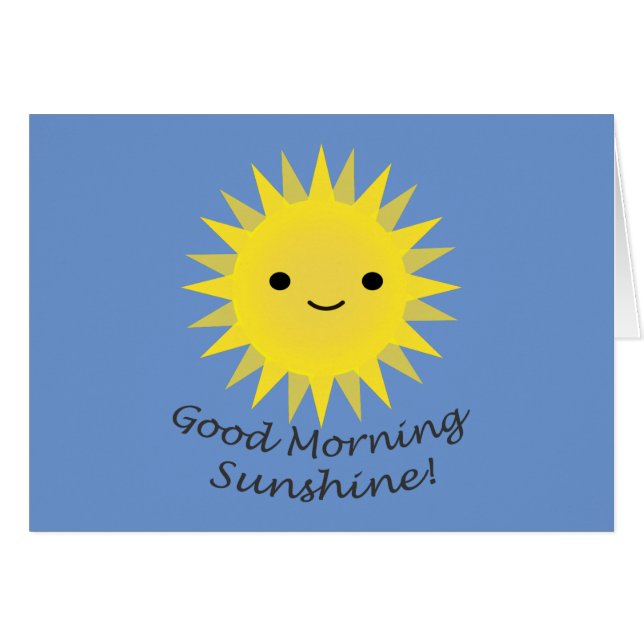 Good Morning Sunshine Cute Kawaii Sun (Front Horizontal)