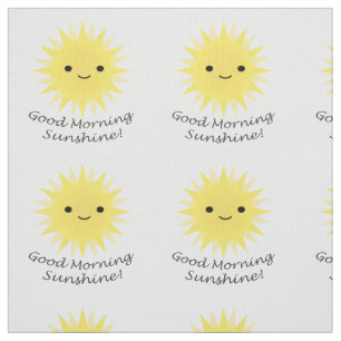 Good Morning Sunshine Cute Kawaii Sun Fabric
