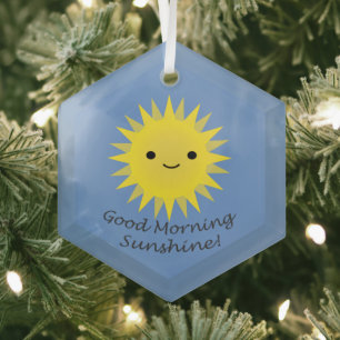 Good Morning Sunshine Cute Kawaii Sun  Glass Tree Decoration