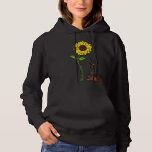 Good Morning Sunshine Doberman Pinscher Sunflower Hoodie