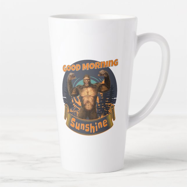 Good Morning Sunshine Funny Bigfoot Latte Mug (Right)