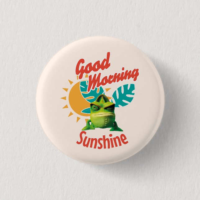 Good Morning Sunshine Funny Chameleon 3 Cm Round Badge (Front)