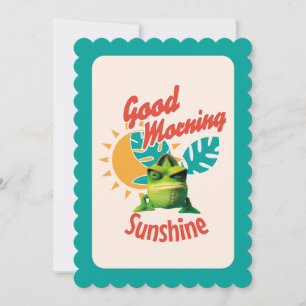 Good Morning Sunshine Funny Chameleon Holiday Card
