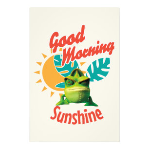 Good Morning Sunshine Funny Chameleon Photo Print