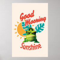 Good Morning Sunshine Funny Chameleon