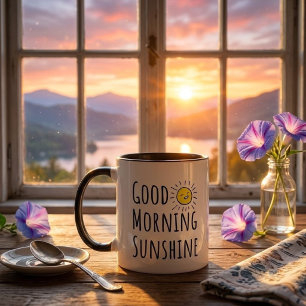 Good Morning Sunshine – Happy Sun Quote Design Mug