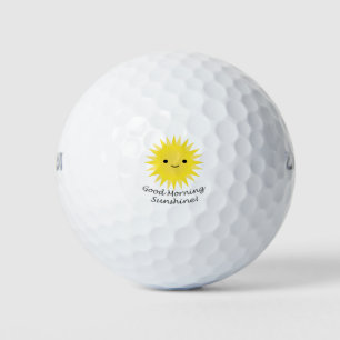 Good Morning Sunshine Kawaii Sun Golf Balls