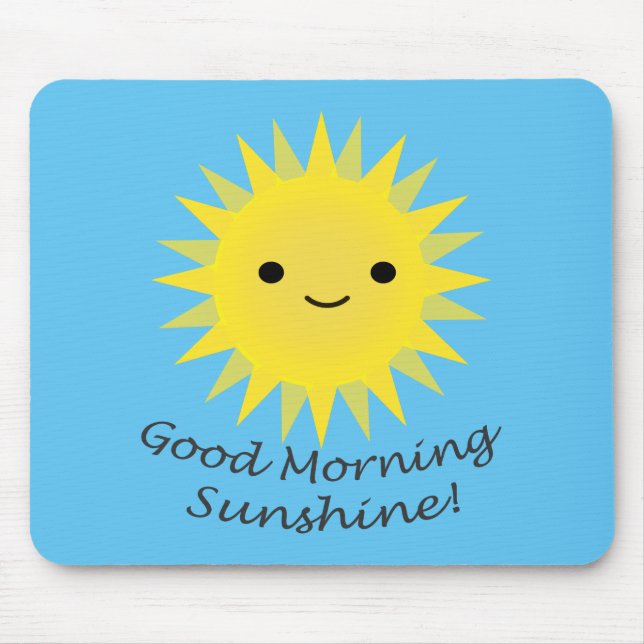 Good Morning Sunshine Kawaii Sun Mouse Mat (Front)