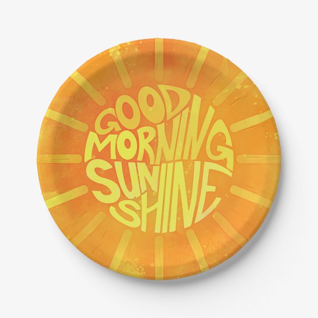 Good Morning, Sunshine! Paper Plate (Front)