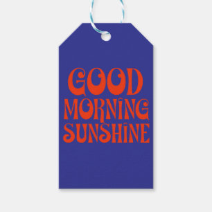 Good Morning Sunshine Retro Decor Print Gift Tags