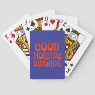 Good Morning Sunshine Retro Decor Print Playing Cards