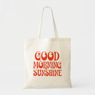 Good Morning Sunshine Retro Decor Print Tote Bag