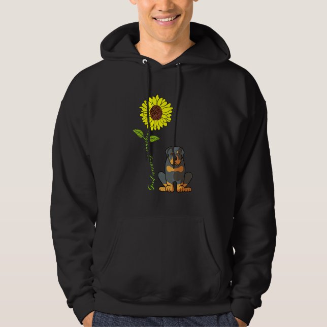 Good Morning Sunshine Rottweiler Dog Hoodie (Front)