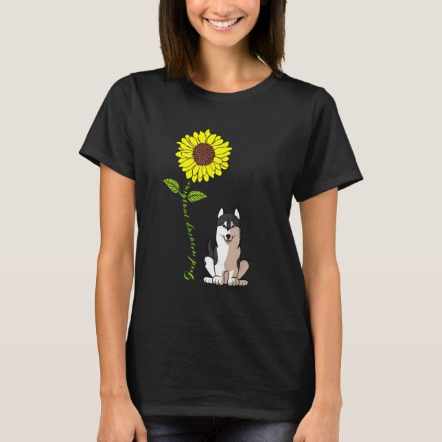 Good Morning Sunshine Siberian Husky Dog T-Shirt (Front)