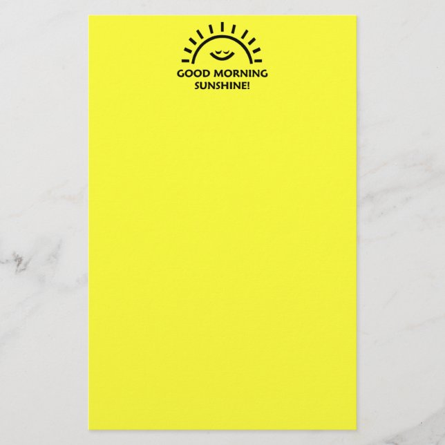 Good Morning Sunshine Stationery (Front)