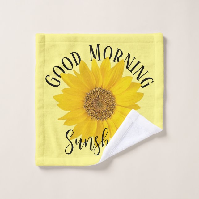 Good Morning Sunshine Sunflower Wash Cloth (Wash Cloth)
