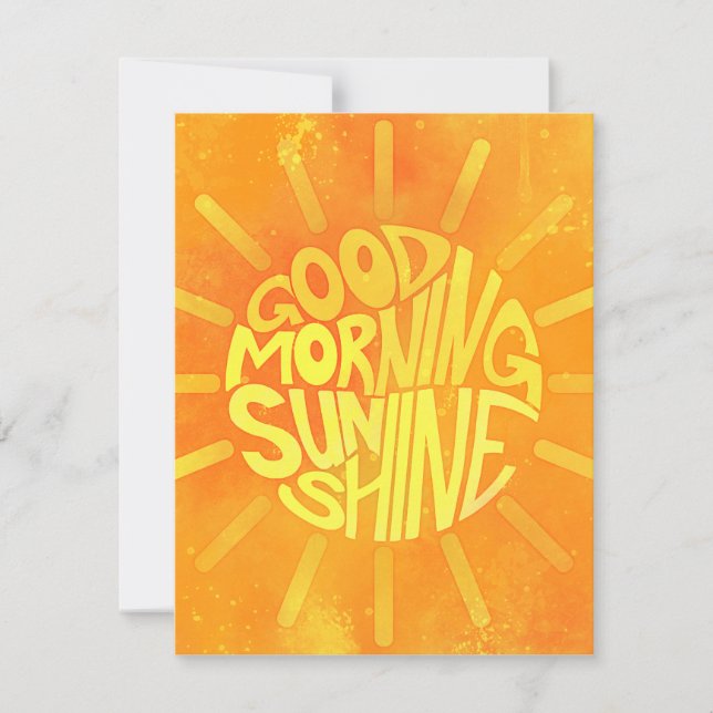 Good Morning, Sunshine! Thank You Card (Front)