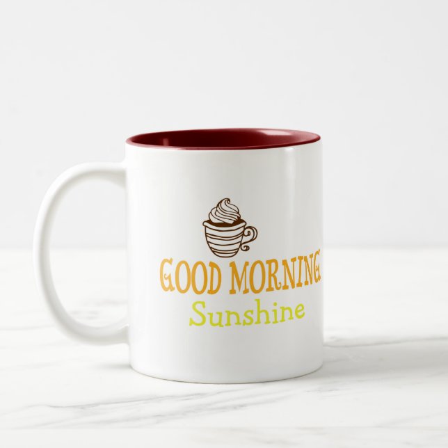Good Morning Sunshine Two-Tone Coffee Mug (Left)