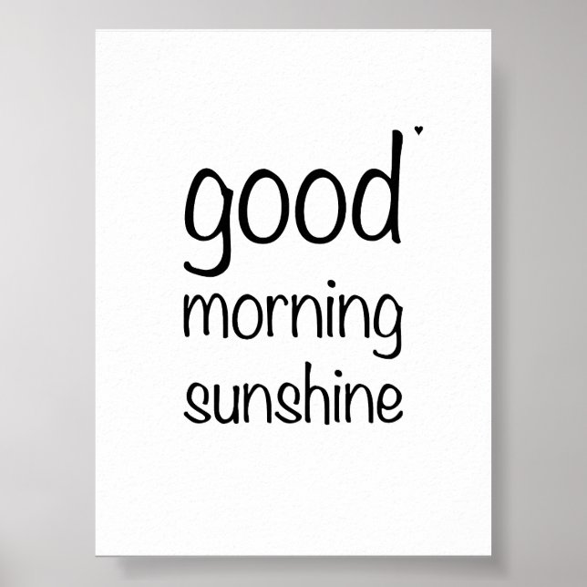 Good morning sunshine - valentine poster (Front)