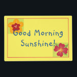 Good Morning Sunshine You Are Loved Bright Colours Laminated Place Mat<br><div class="desc">Brighten your loved one's day with these laminate placemats. Customise with family's names. Look for daily coupons on Zazzle. Join Zazzle black for $9.95 and get free shipping on select items. Yes, you read it right! Free one-time ship of $9.95; thereafter for the rest of the year most items will...</div>