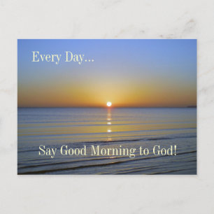Good Morning to God Sunrise Inspirational Postcard