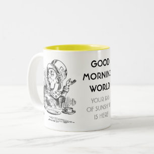 Good Morning World Two-Tone Coffee Mug
