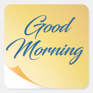 Good Morning Yellow Note Sticker