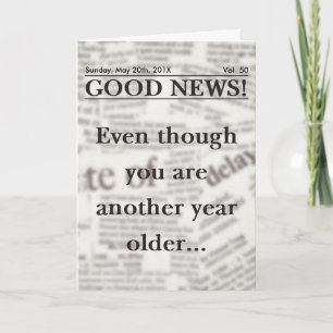 Good News Birthday Greeting Card