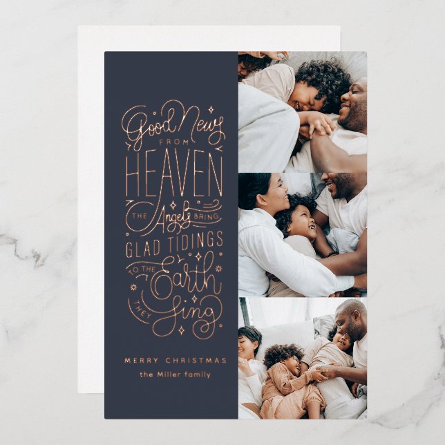 Good News from Heaven Foil Holiday Card (Front/Back)