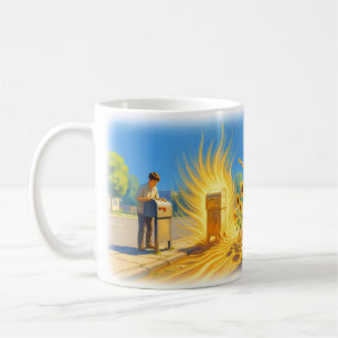 Good News Mailbox Sunflower Joy Explosion Poster Coffee Mug