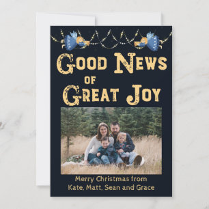 Good News of Great Joy Photo Christmas Card