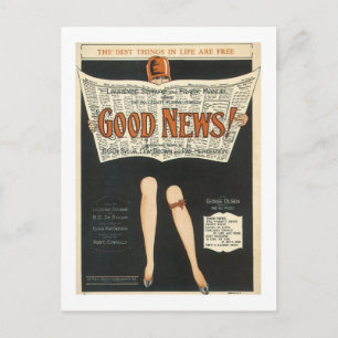 Good News! Vintage Songbook Cover Postcard