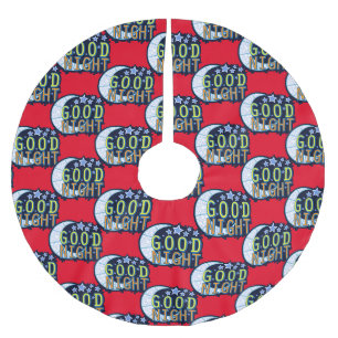 Good Night Crescent Moon Thunder_Cove Brushed Polyester Tree Skirt